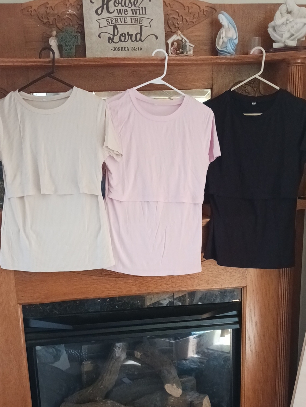 3 | NEW Layered Nursing Tee - Pink, Black, Cream